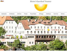 Tablet Screenshot of hotel-sonne-landeck.at